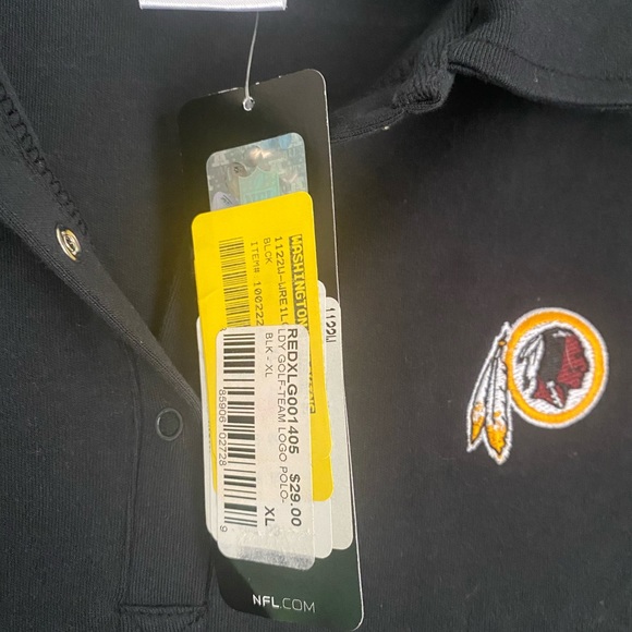 NFL team apparel Washington Redskins. Size XL 100% cotton polo. Golf - Picture 2 of 3